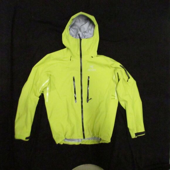 Arc'teryx Mens Size L Alpha SV Gortex Pro Vision Hooded  Jacket Yellow - Picture 6 of 11